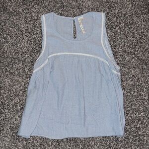 LC Lauren Conrad Light Blue Sleeveless Scoop Neck Tank